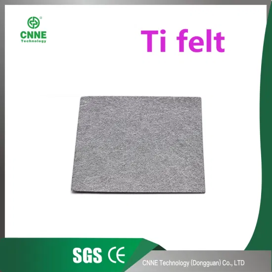 Fieltro de fibra de titanio de alta densidad de corriente, buena disipación de calor, para celda electrolítica/electrolizador/celda de electrólisis